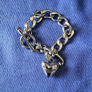 Juicy Couture Gold Heart Charm Bracelet
